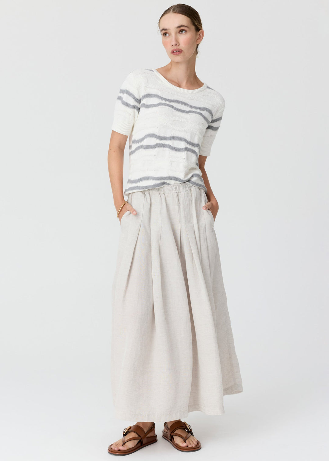 Liana Tee Textured Stripe