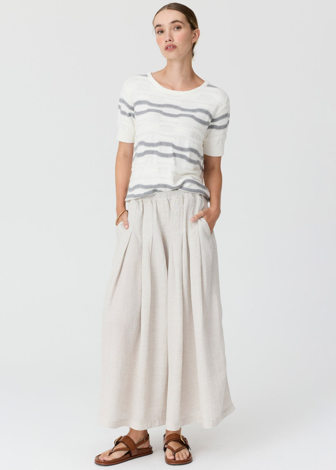Liana Tee Textured Stripe