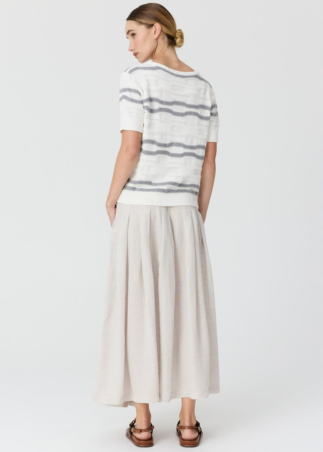 Liana Tee Textured Stripe