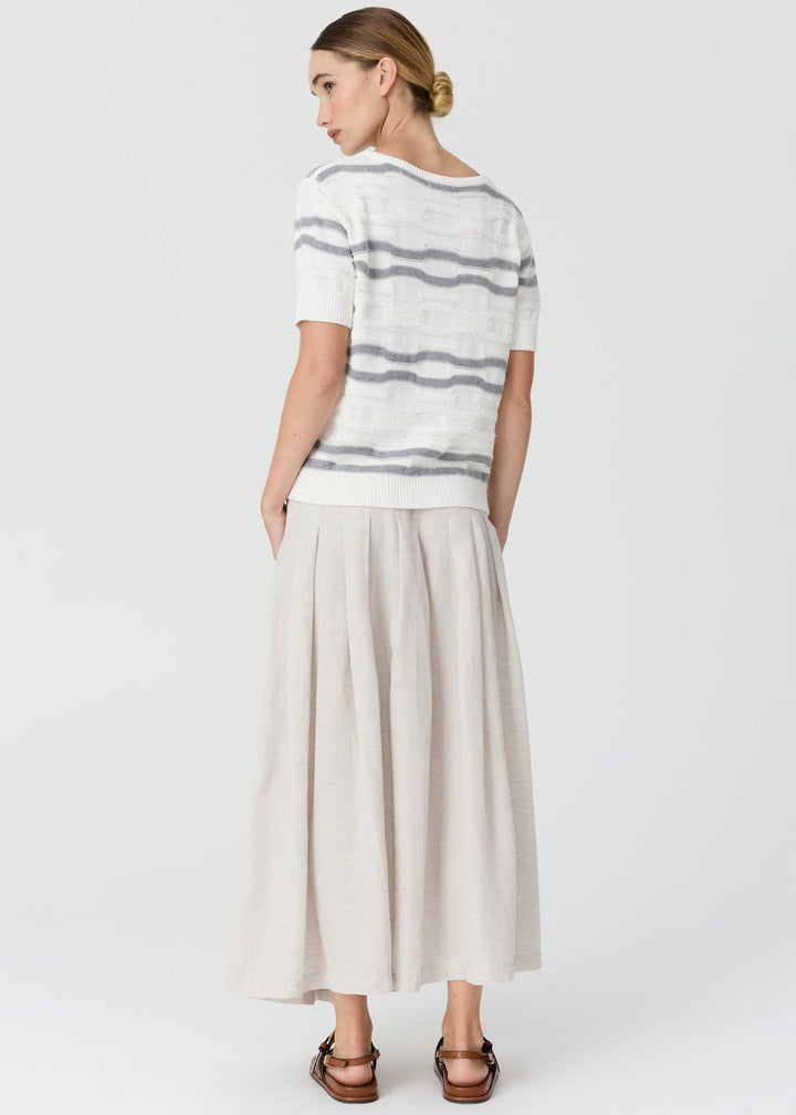 Liana Tee Textured Stripe