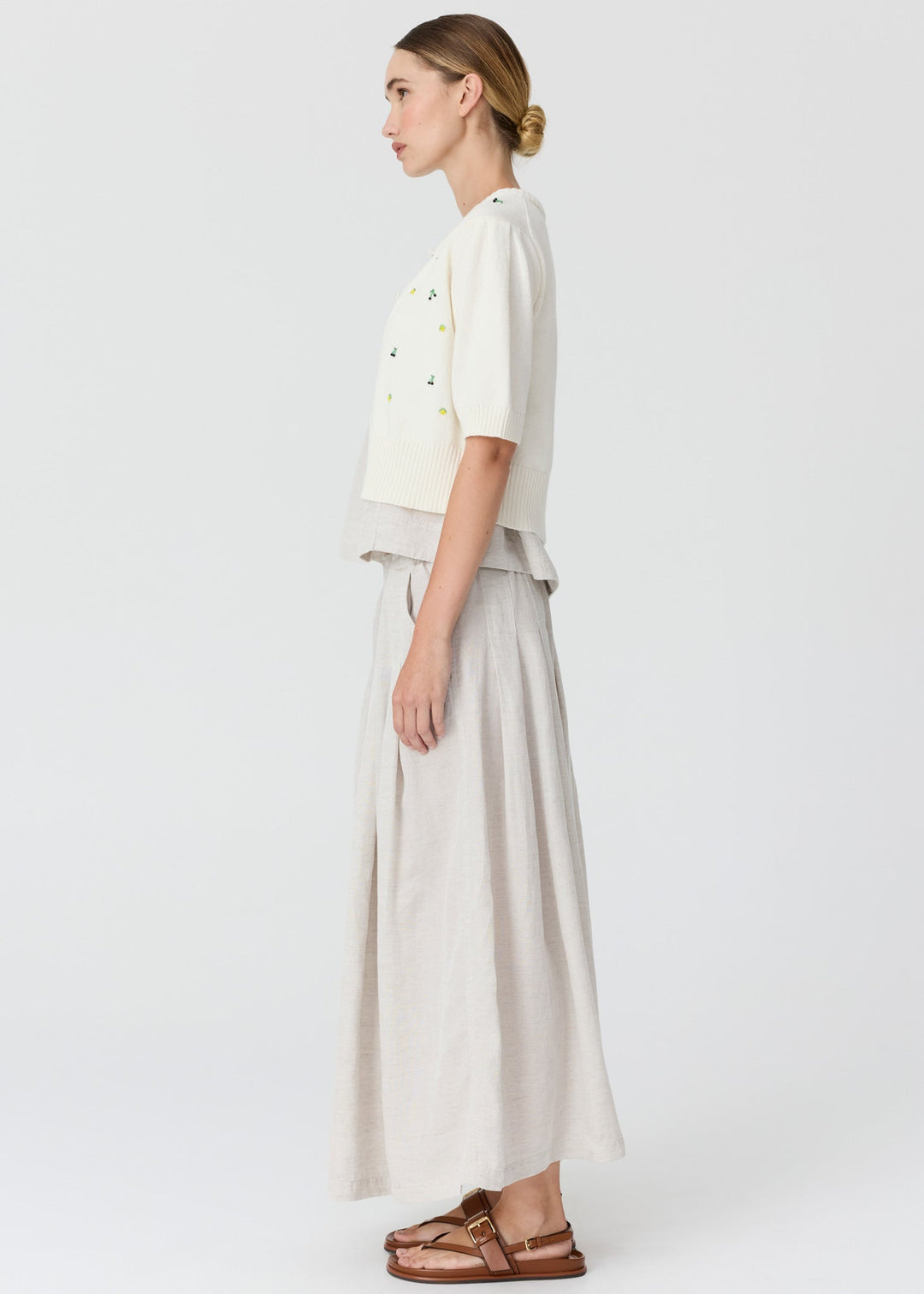 Viloa Beaded Short Sleeve Cardigan