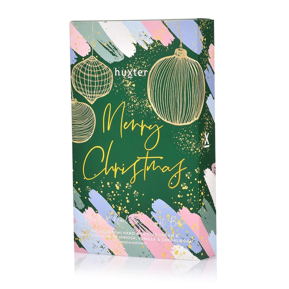 Hand and Nail Care gift Box - Green Xmas Baubles Christmas HUXTER   