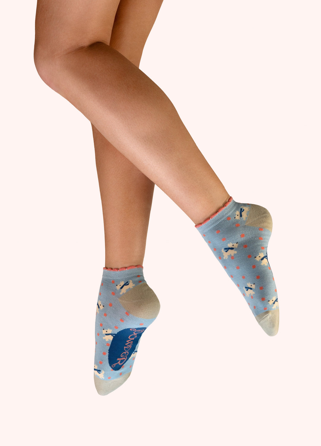 *AW26* Woolly Westies Trainer Socks Socks Powder