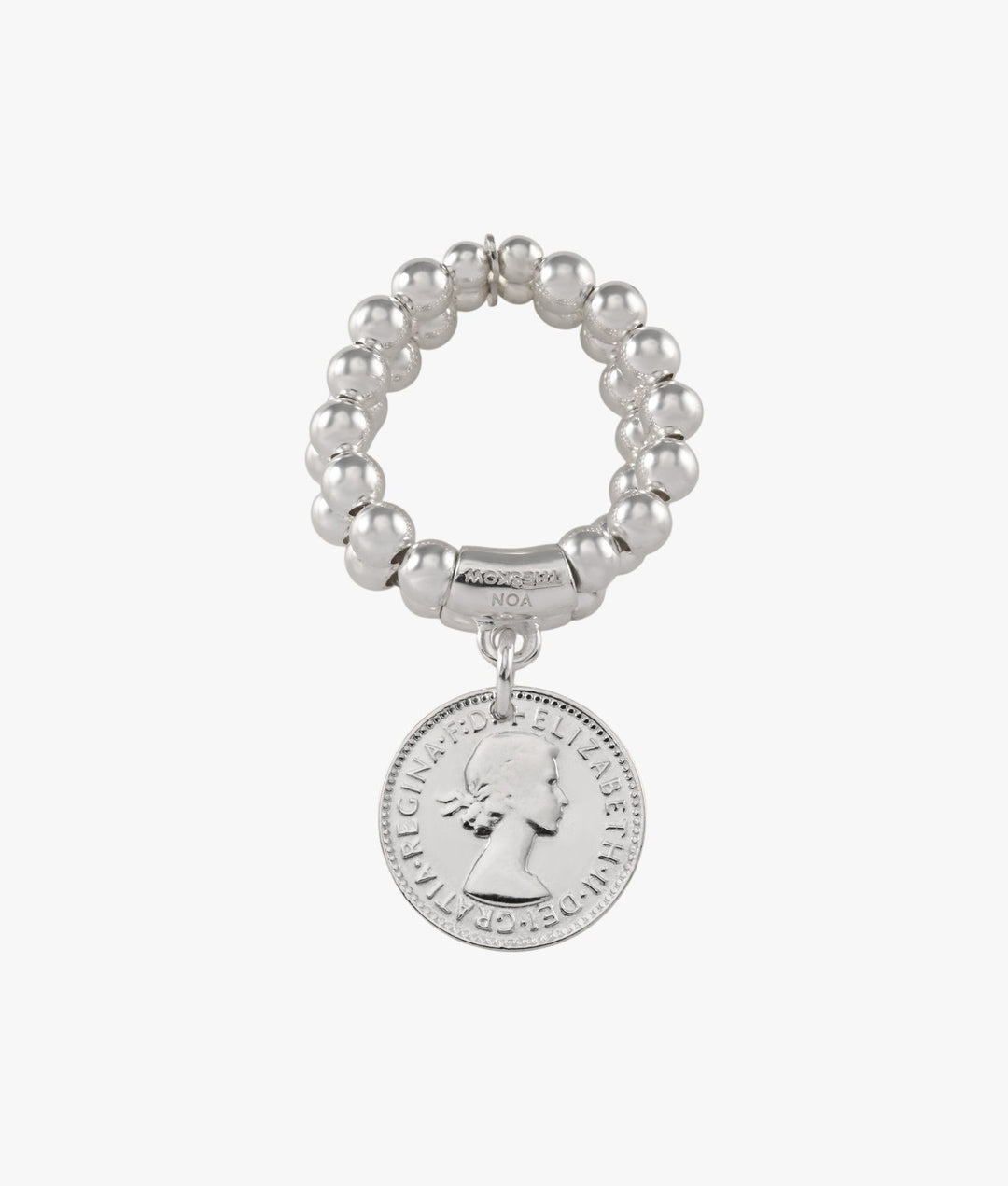 2-Strand Stretchy Ring with coin Von Treskow