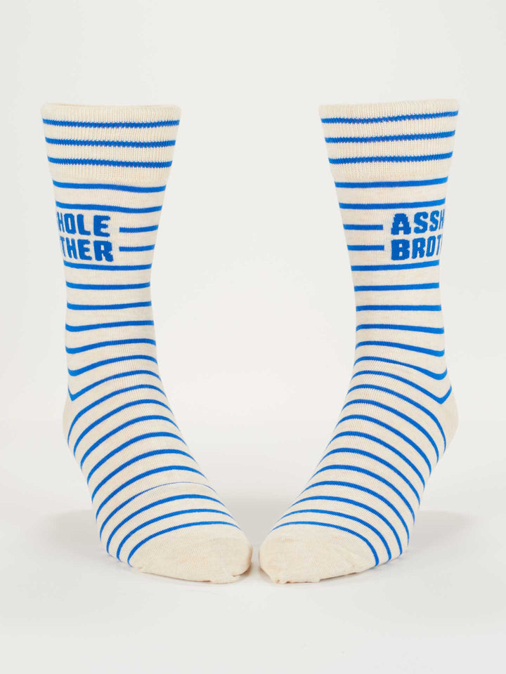 A**hole Brother Men's Crew Socks BlueQ Blue Q Socks