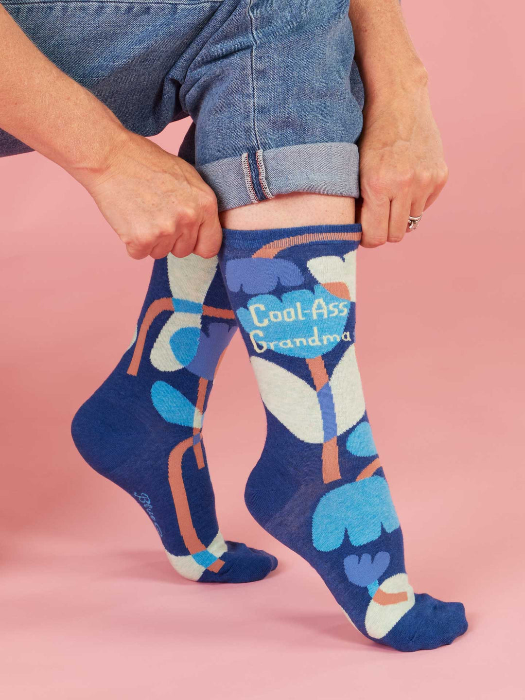 Cool-A** Grandma Women's Crew Socks BlueQ Blue Q Socks