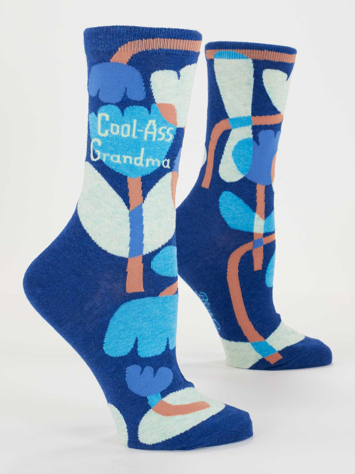 Cool-A** Grandma Women's Crew Socks BlueQ Blue Q Socks