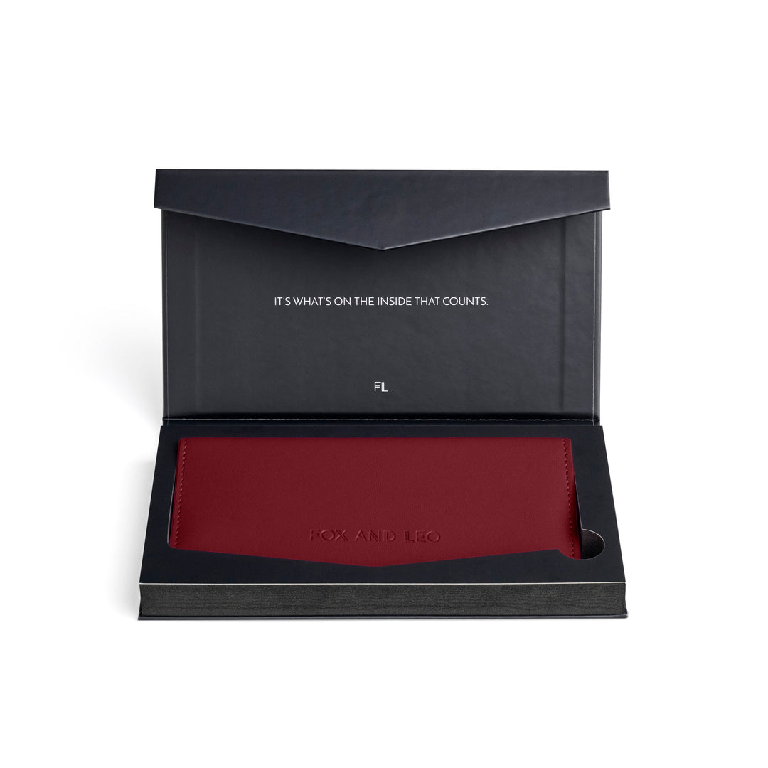 Swallet Wallet - Burgundy Wallet Fox and Leo