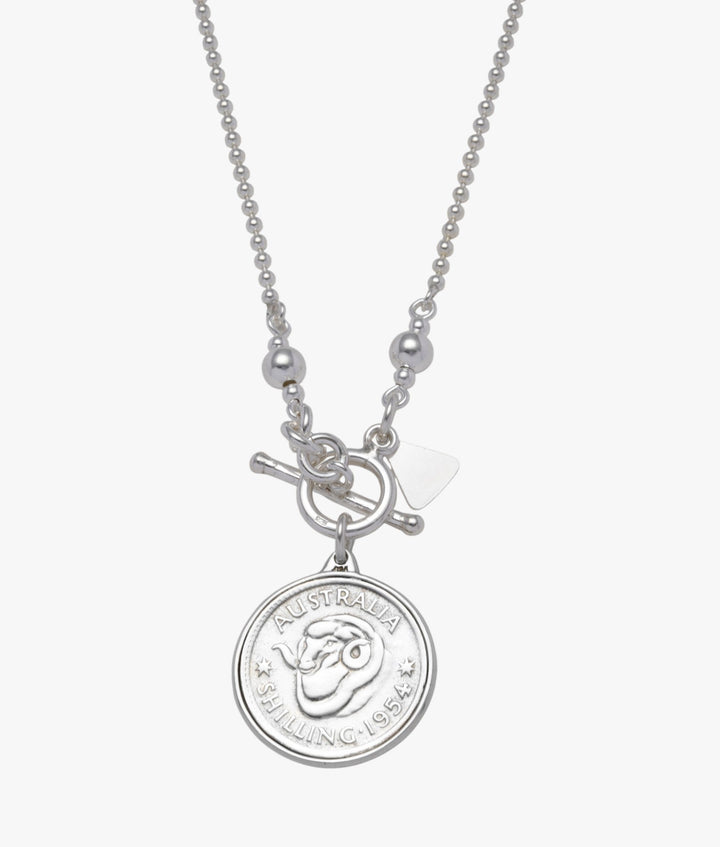 Ball Chain Shilling Necklace Von Treskow