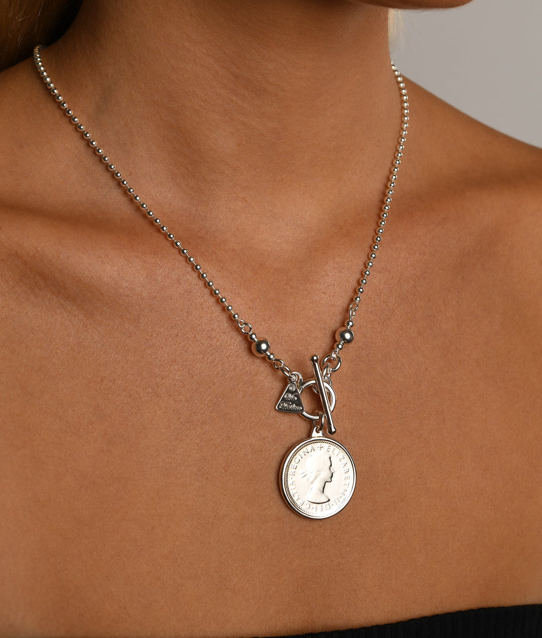 Ball Chain Shilling Necklace Von Treskow