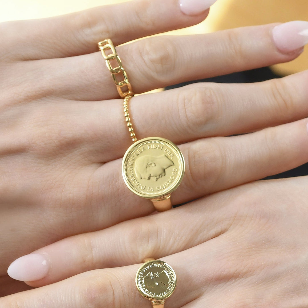 Sixpence Coin Ring Von Treskow