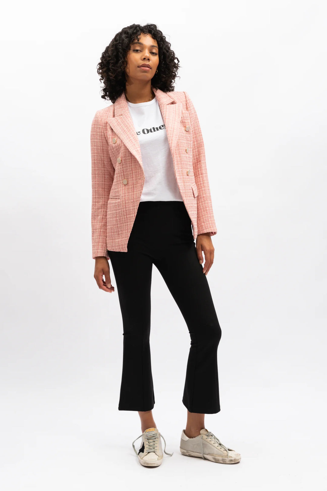 Carrie Check Tailored Blazer - Pink Check Coats & Jackets We are the Others   