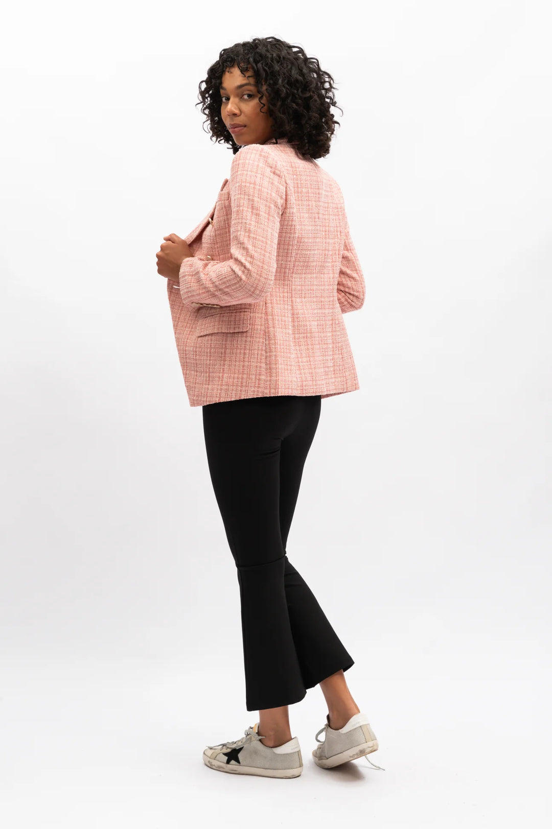 Carrie Check Tailored Blazer - Pink Check Coats & Jackets We are the Others   