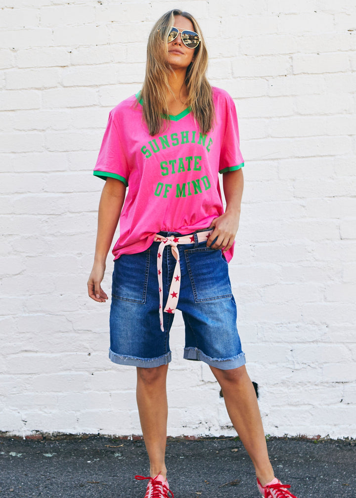 WEEKEND STRETCH SHORT - DARK DENIM