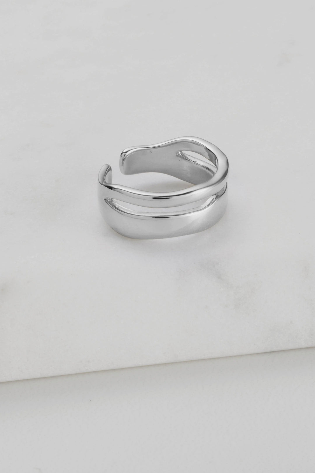Double Ring Silver ring Zafino Jewellery   