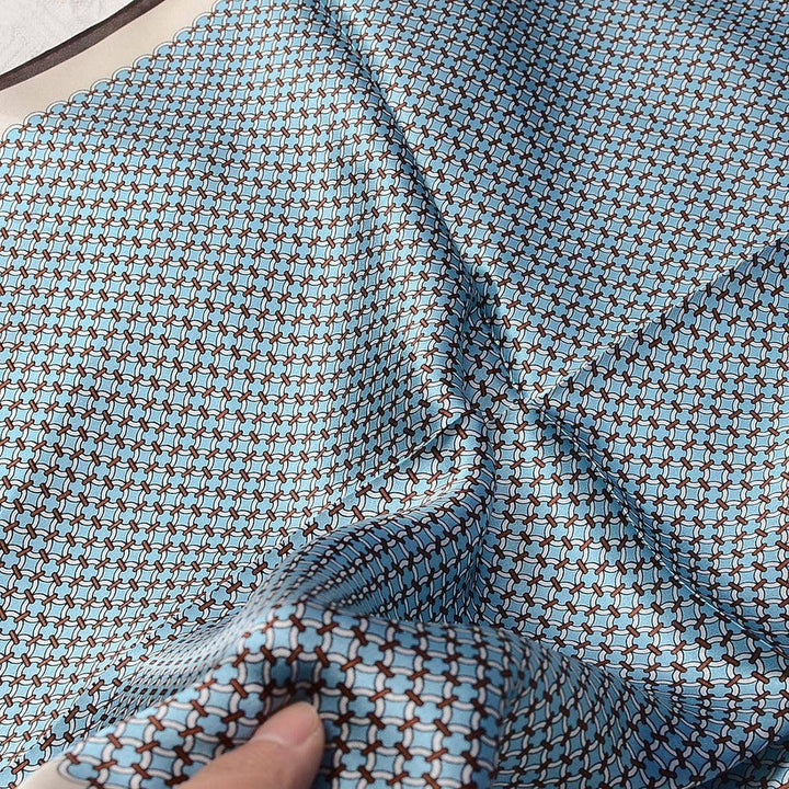 Blue Polka Dot 100% mulberry Silk Scarf accessories Stanleyandstone