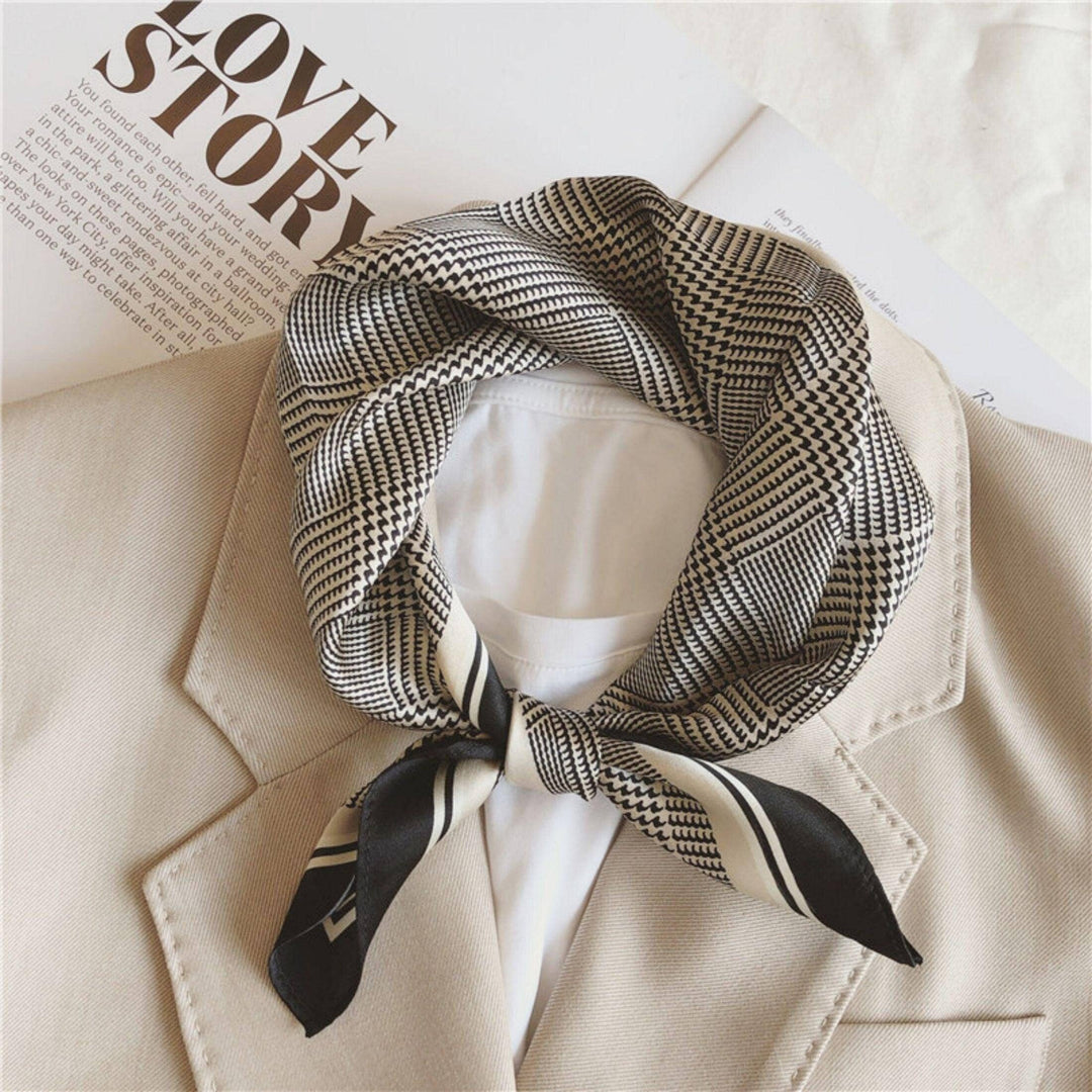 Chidori Grid 100% mulberry Silk Scarf accessories Stanleyandstone