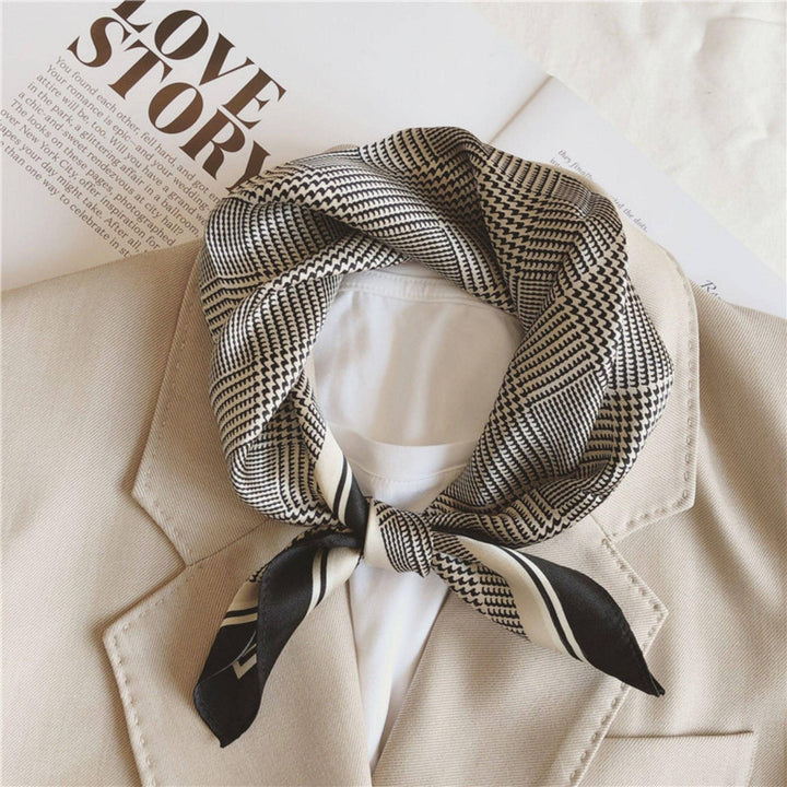 Chidori Grid 100% mulberry Silk Scarf accessories Stanleyandstone