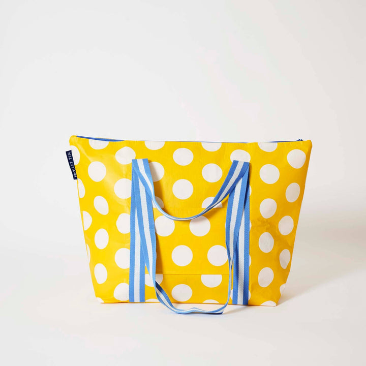 Zip Medium Tote – Yellow Polka Dot Bag Project Ten