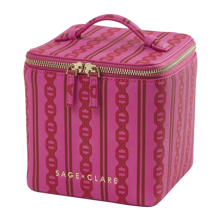 Acadia Cosmetic Case - Fuscia Cosmetic & Toiletry Bags Sage & Clare