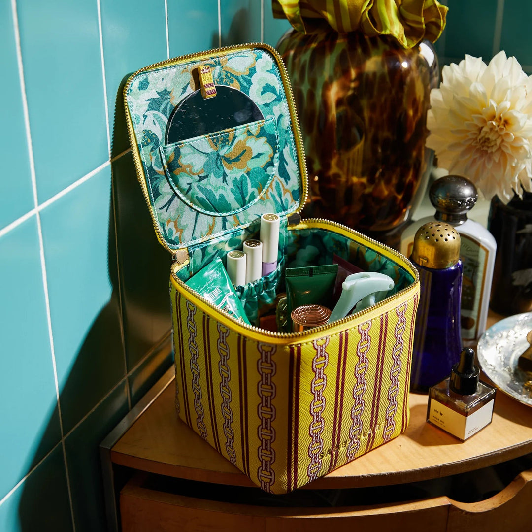Acadia Cosmetic Case - Mustard Cosmetic & Toiletry Bags Sage & Clare
