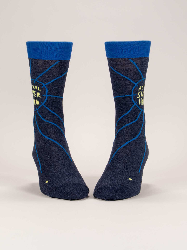 "Actual Superhero" Socks socks Blue Q Socks