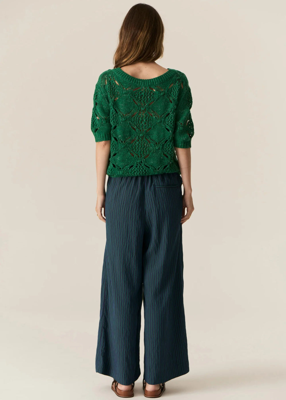 Adel Pant - Green / Ink stripe Pants POL