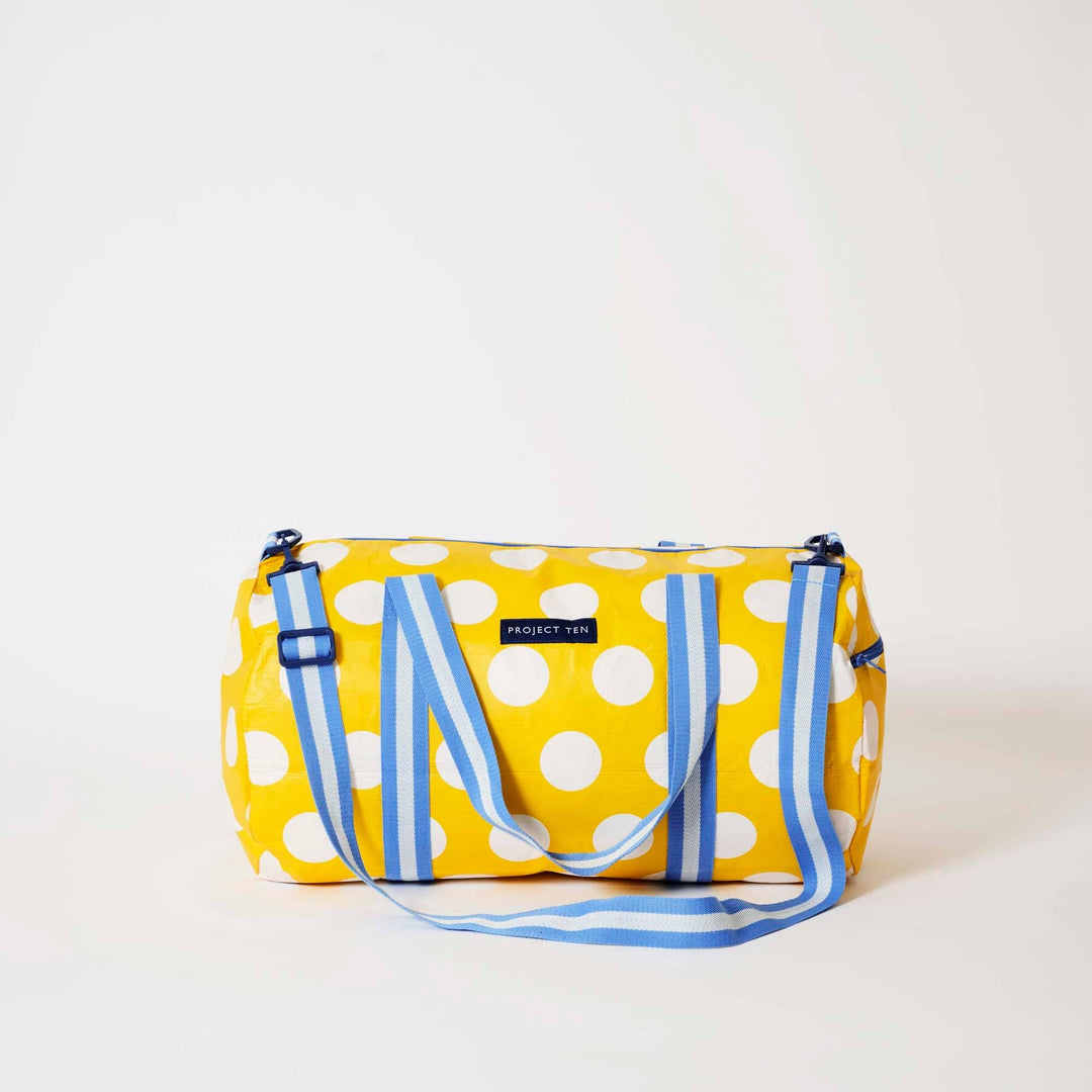 Barrel Bag – Yellow Polka Dot Bag Project Ten
