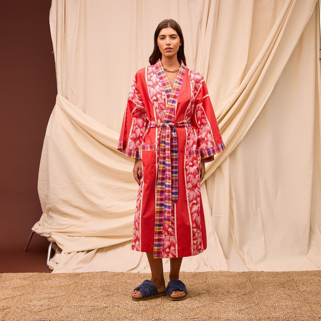 Agata Cotton Robe NEW Sage &amp; Clare