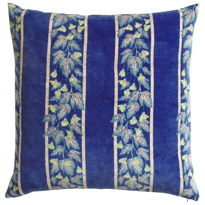 Agata Velvet Cushion - Ultramarine Sage &amp; Clare