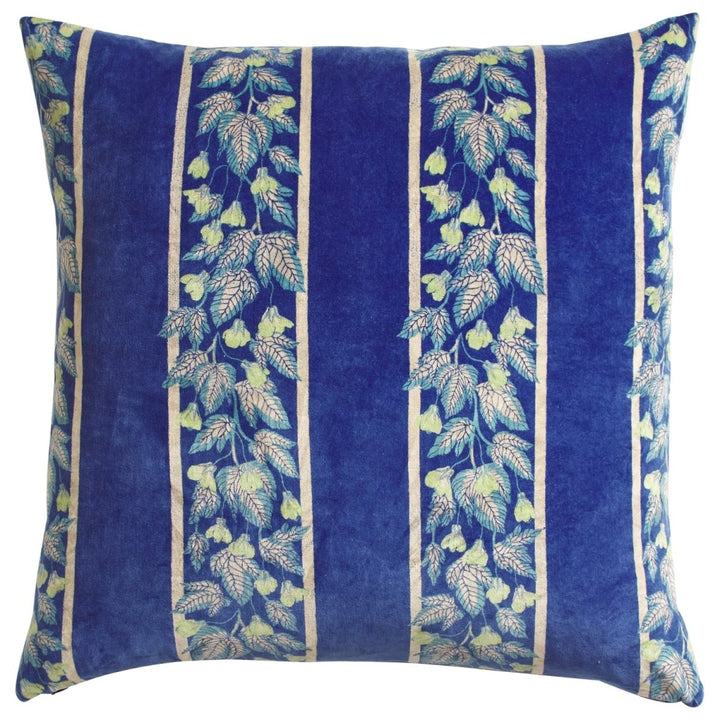 Agata Velvet Cushion - Ultramarine Sage &amp; Clare