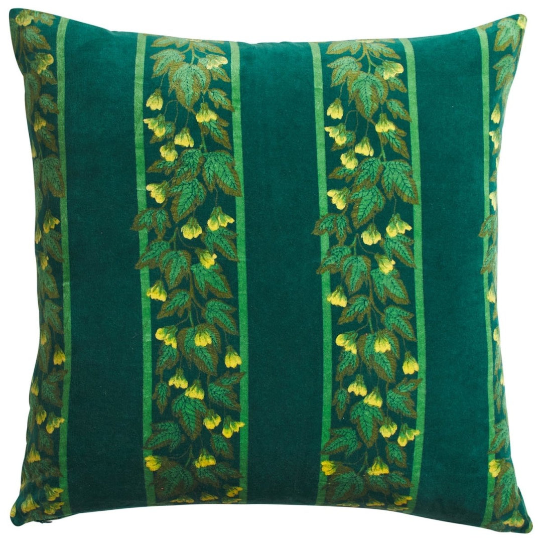Agata Velvet Cushion - Verdant Sage & Clare