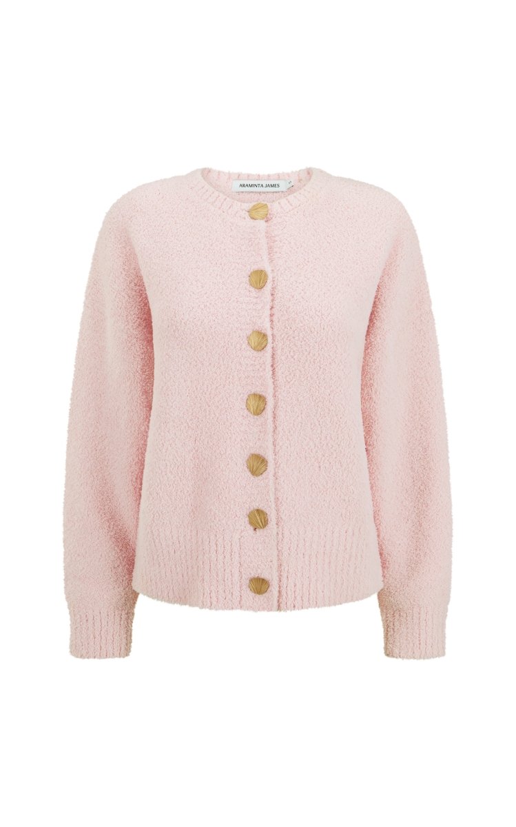 Aimes Shell Cardigan Ballet Pink cardigan Araminta James