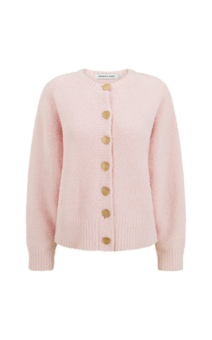 Aimes Shell Cardigan Ballet Pink cardigan Araminta James