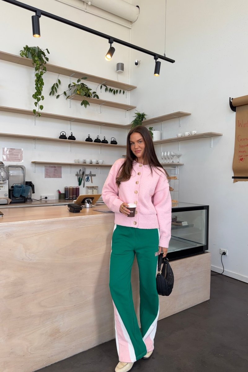 Aimes Shell Cardigan Ballet Pink cardigan Araminta James