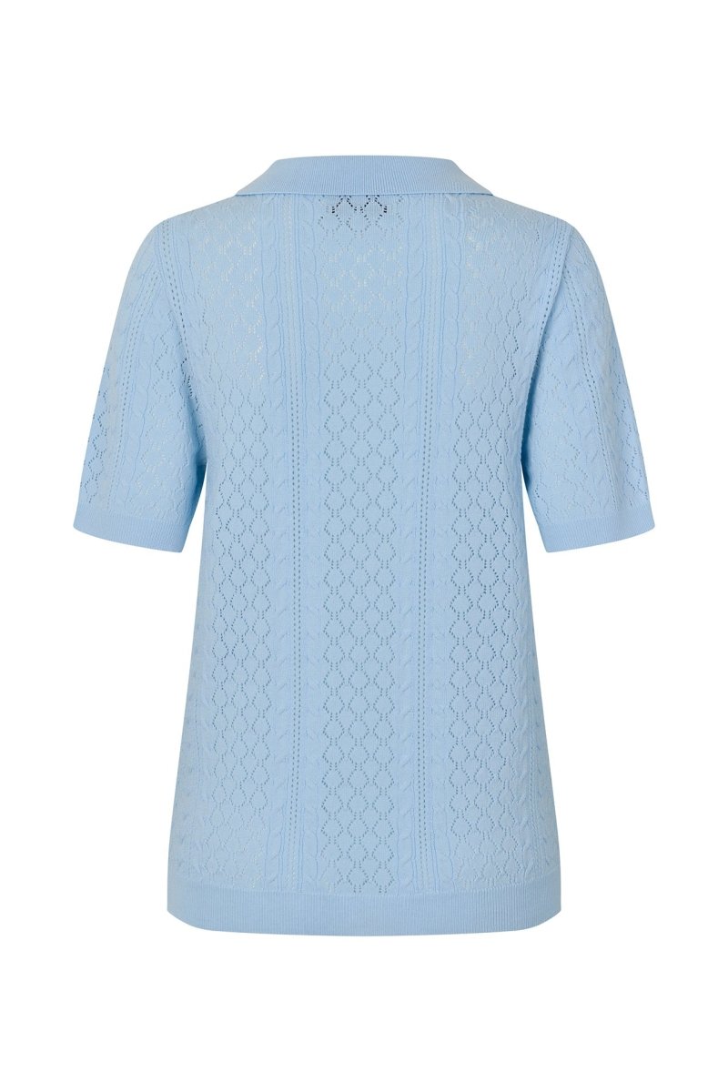 Alaia Polo Knit - Light Blue - Stanleyandstone
