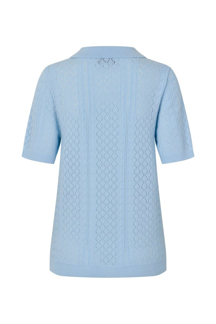 Alaia Polo Knit - Light Blue - Stanleyandstone