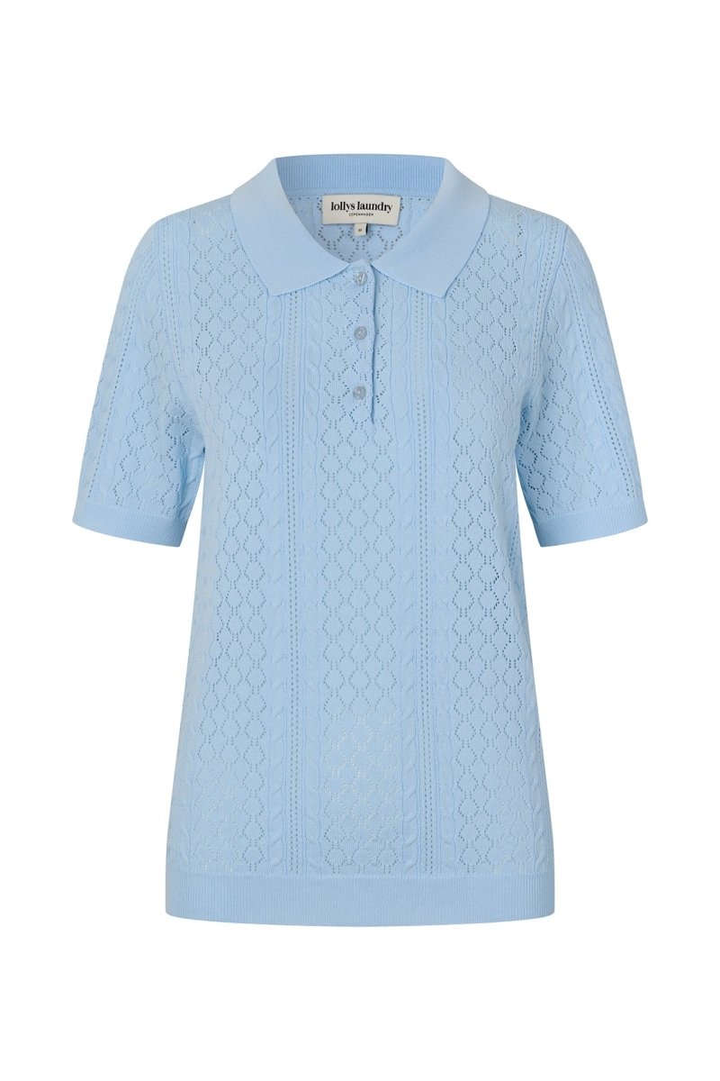 Alaia Polo Knit - Light Blue - Stanleyandstone