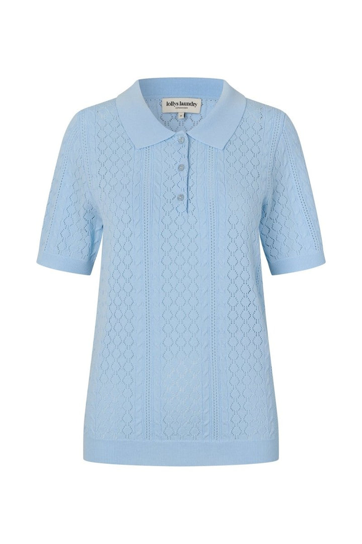 Alaia Polo Knit - Light Blue - Stanleyandstone