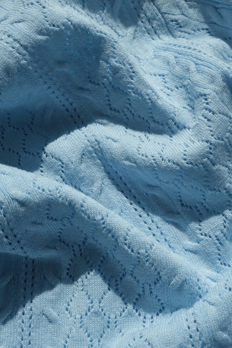 Alaia Polo Knit - Light Blue - Stanleyandstone
