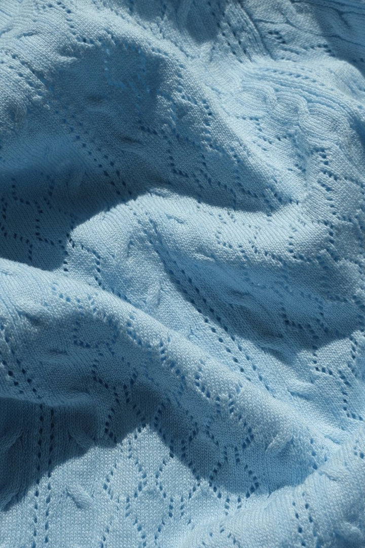 Alaia Polo Knit - Light Blue - Stanleyandstone