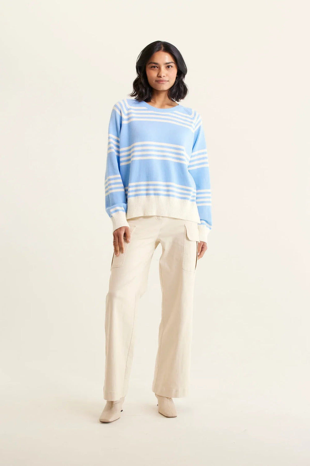 Alessandra Cascade Sweater - Cornflour cardigan Alessandra