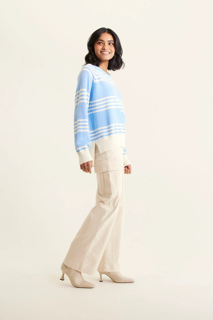 Alessandra Cascade Sweater - Cornflour cardigan Alessandra