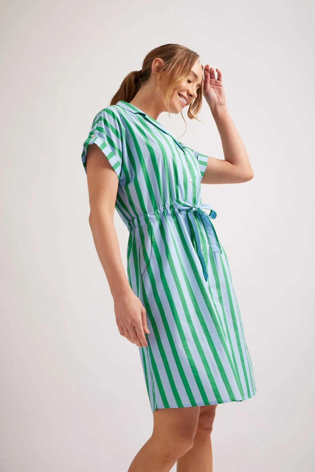 Mila Dress - Parasol - Blue Stripe Dresses Alessandra   