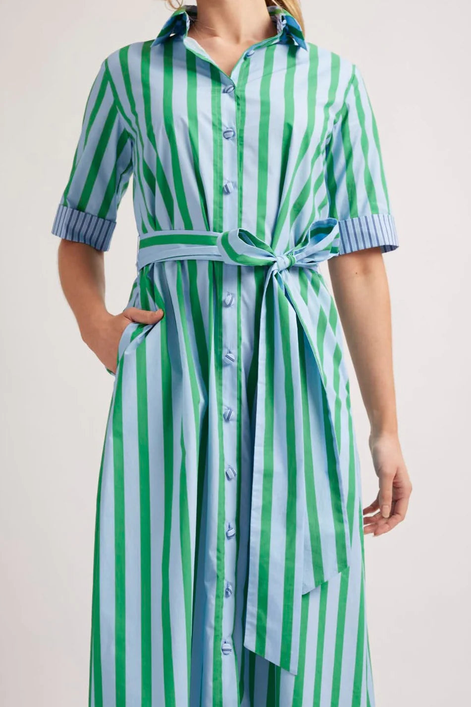 Tartufo Dress - Parasol - Blue Stripe Dresses Alessandra   