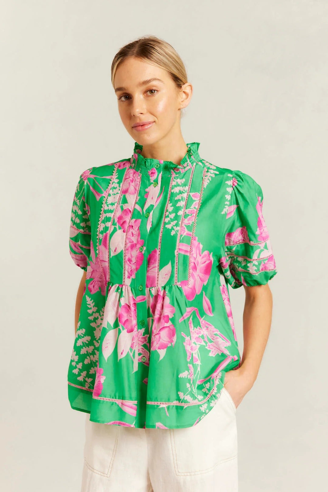 Alessandra Perla Top - Night Garden blouse Alessandra