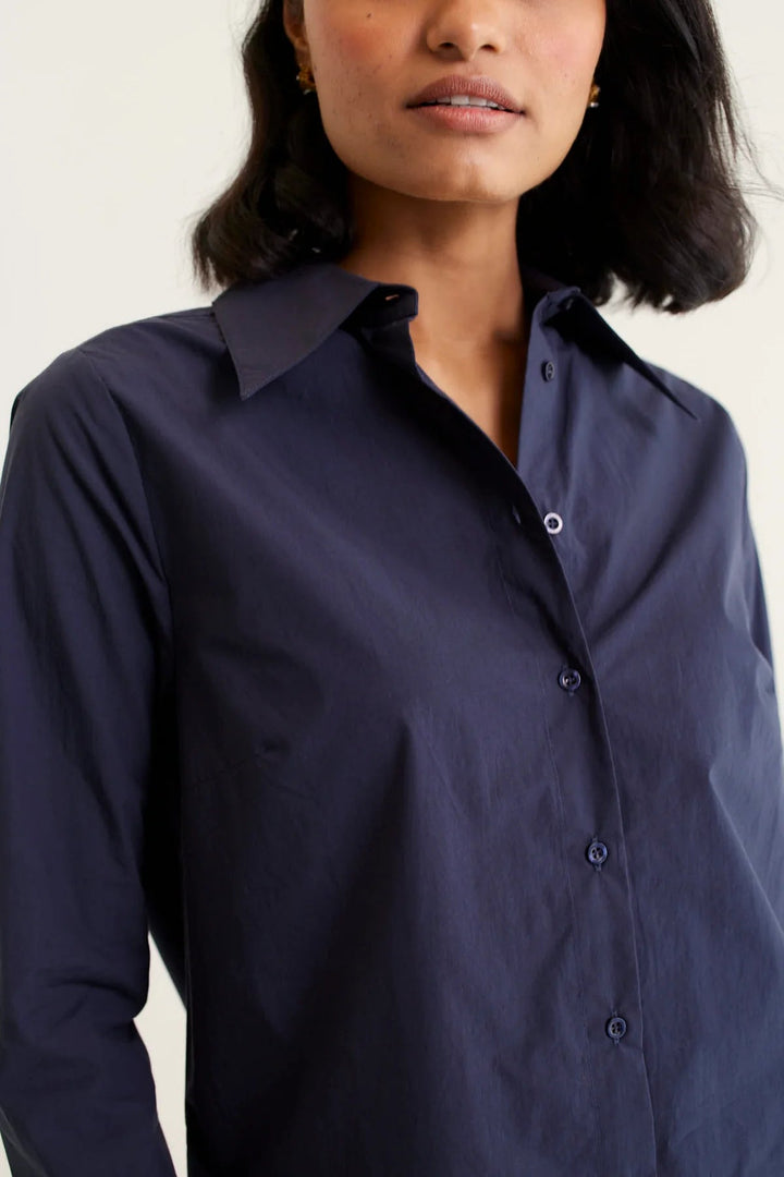 Alessandra Primrose Shirt - Pima Navy Shirt Alessandra