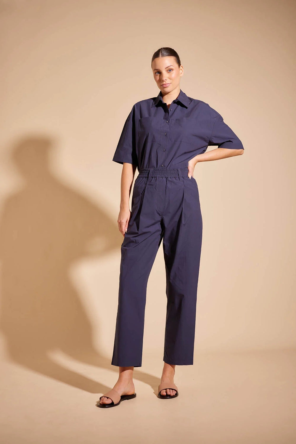 Alessandra Rhone Pant - Navy Shirt Alessandra