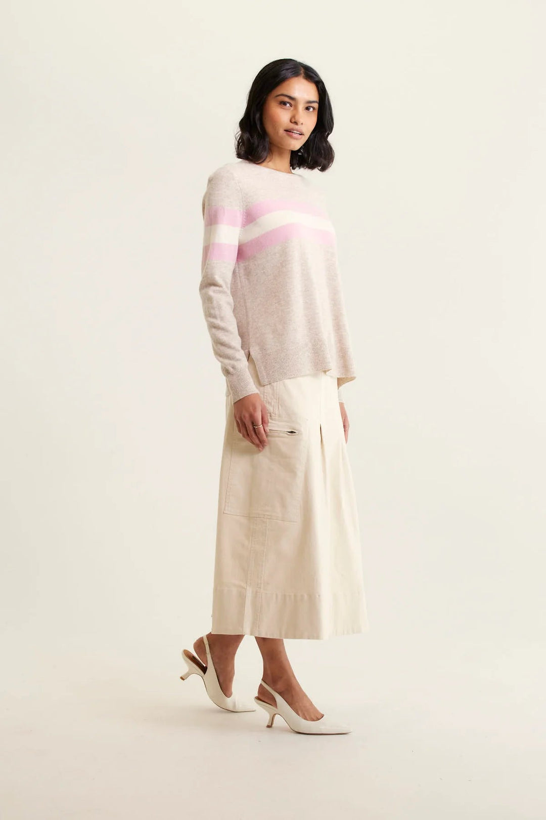 Alessandra York Sweater - Beige knit Alessandra