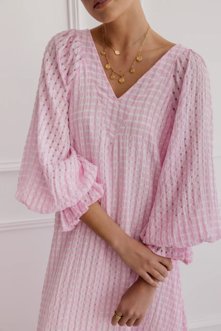 Alexandra Chequer Pink Dress dress Alexandra